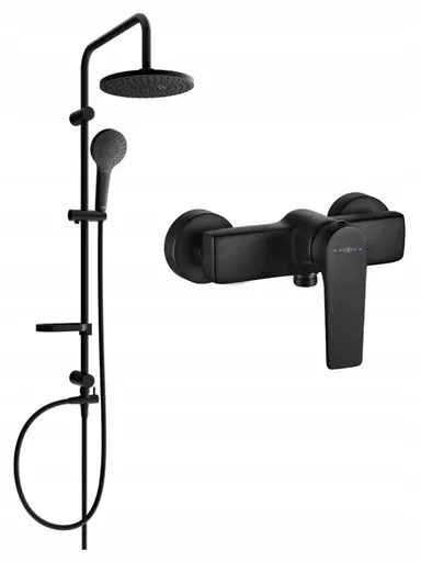 MEXEN/S - Erik sprchový stĺp vrátane sprchovej batérie Lynx, čierna 745940205-70