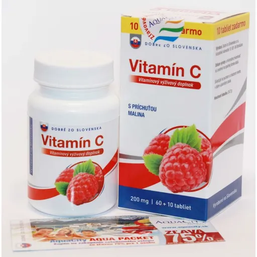 DOBRÉ ZO SLOVENSKA Vitamín C 200 mg malina 60 + 10 tabliet