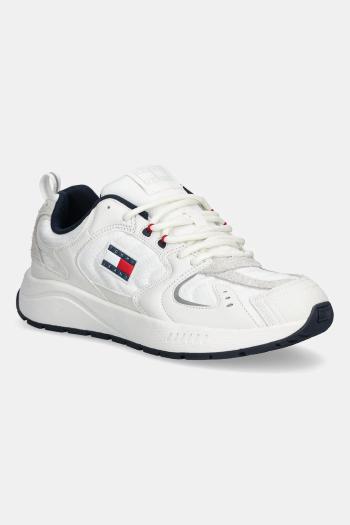Tenisky Tommy Jeans TJM RUNNER MIX MATERIAL biela farba, EM0EM01581
