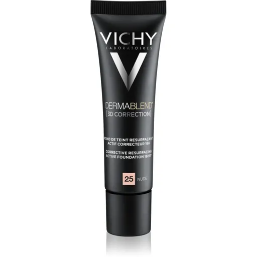 Vichy Dermablend 3D Correction vyhladzujúci korekčný make-up SPF 25 odtieň 25 Nude  30 ml