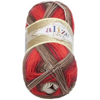 DIVA batik 100 g – 4574 biela, béžová, vínová (6852)
