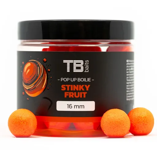 Tb baits plávajúce boilie pop-up stinky fruit + nhdc 65 g-12 mm
