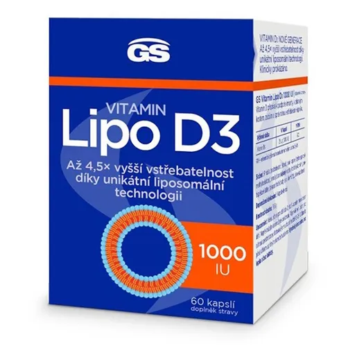 GS Vitamín Lipo D3 1000 IU 60 kapsúl