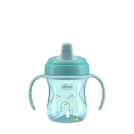 CHICCO Hrnček Training s držadlami 200 ml modrá