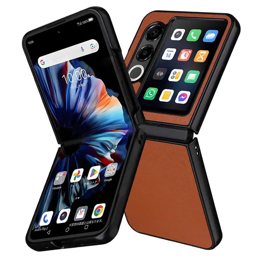 LEATHER Ochranný kryt pre ZTE Nubia Flip 2 5G hnedý