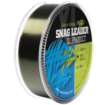 Giants fishing šokový vlasec snag leader xl protect army green 80 m - 0,55 mm 22,7 kg