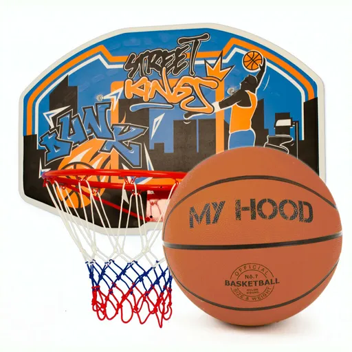 My Hood 304002 set basketbalového koša s doskou a lopty, 2 ks