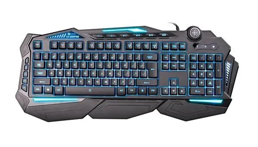 C-TECH klávesnica SCORPIA V2 (GKB-119), herná, CZ/SK, 7 farieb podsvietenia, programovateľná, čierna, USB