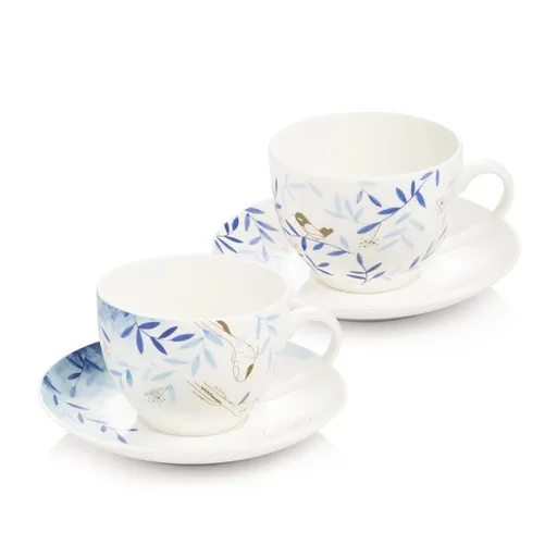 Šálka s podšálkou myCOFFEE, 2 ks, Nature