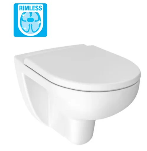 JIKA - LYRA Plus pack, závesné WC Rimless + sedátko s poklopom slowclose, biela H8663840000001