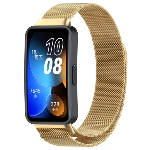 MILANESE Kovový remienok Huawei Band 10 / Band 9 / Band 8 zlatý