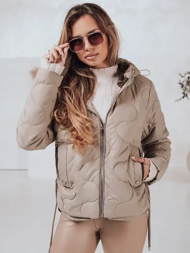 Béžová dámska bunda Dstreet TY4238