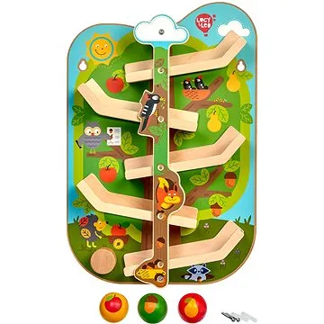 Lucy & Leo 237 Strom so zvieratkami – drevený, nástenný tobogan (4897059892375)