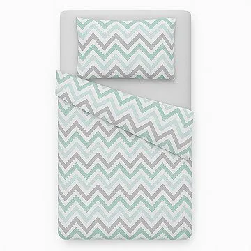 BabyTýpka 3-dielna sada obliečok – Cikcak Mint Grey (8594201222191)