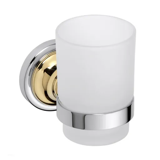 Bemeta Retro - gold a chrom držiak pohárov retro vo farebnom prevedení chróm/zlatá 144210018