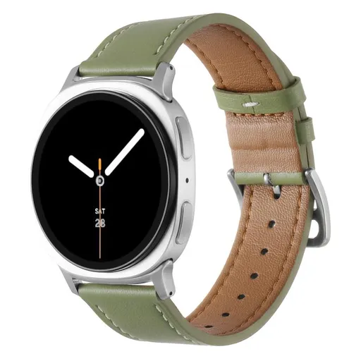 LEATHER Kožený remienok pre Samsung Galaxy Watch8 / Watch8 Classic zelený