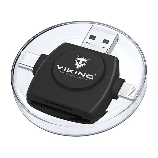 VIKING ČÍTAČKA PAMÄŤOVÝCH KARIET V4 USB3.0 4V1 čierna