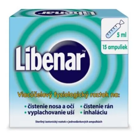 LIBENAR Viacúčelový fyziologický roztok 15 x 5 ml