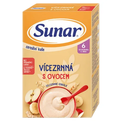 SUNAR Cereálna kaša viaczrnná s ovocím 210 g
