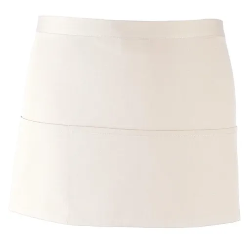 Premier Workwear Krátka čašnícka zástera s vreckami - Biela