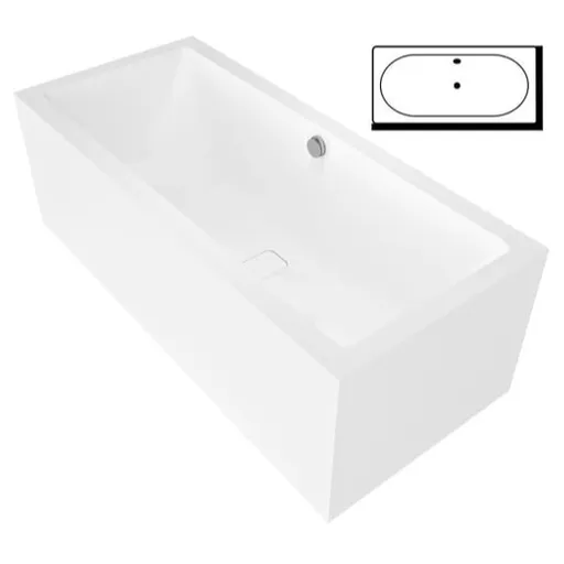 Polysan MARLENE L MONOLITH obdĺžniková vaňa 185x85 cm akrylát ľavá 71607ML