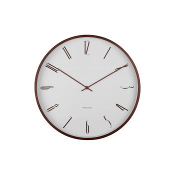 Dizajnové nástenné hodiny Karlsson 6014WH biele,priemer 40 cm