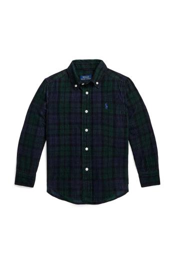 Detská košeľa Polo Ralph Lauren tmavomodrá farba, 322878883001