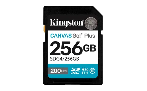 Kingston Canvas Go Plus/SDXC/256 GB/UHS-I U3 / Class 10