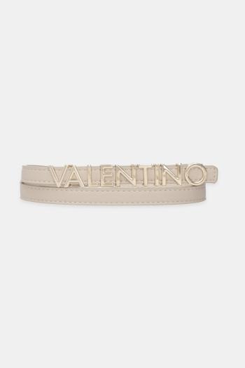 Kožený opasok Valentino Bags BELTY béžová farba, VCS6W555
