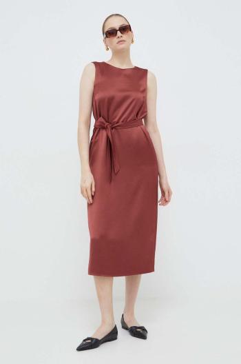 Šaty Weekend Max Mara červená farba, midi, rovný strih, 2415221021600