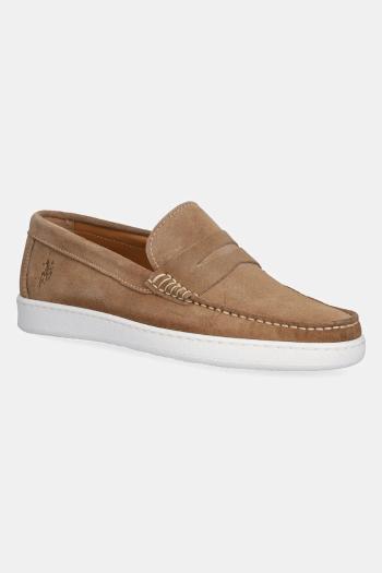 Semišové mokasíny U.S. Polo Assn. MIGUEL pánske, hnedá farba, MIGUEL002M/5S1