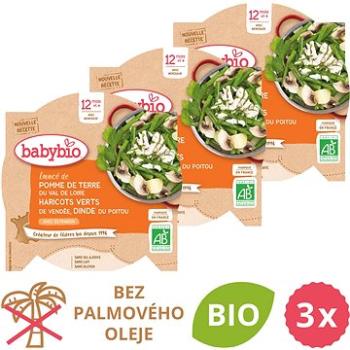 BABYBIO Zemiaky a fazuľky s morčacími plátkami 3× 230 g (BABY11812s)