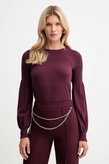 Sveter Twinset bordová farba, ľahký, 252TP3061
