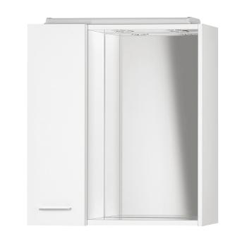 AQUALINE - ZOJA/KERAMIA FRESH galérka s LED osvetlením, 60x60x14cm, ľavá, biela 45021