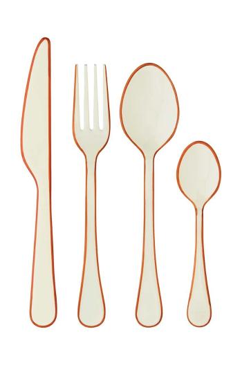 Súprava príborov Madam Stoltz Enamel Cutlery 4-pak