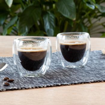 Haushalt international Dvoustěnná sklenice Espresso, 80 ml, 2 ks