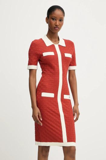 Šaty Karl Lagerfeld oranžová farba, mini, priliehavé, A3W13036
