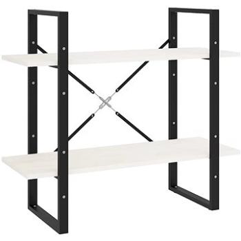 Shumee, s 2 policami biela, 80 × 30 × 70 cm, masívna borovica, 806453