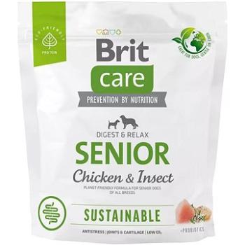 Brit Care Dog Sustainable s kuracím a hmyzom Senior 1 kg (8595602558797)