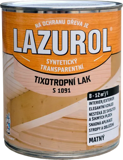 BARVY A LAKY HOSTIVAŘ LAZUROL S1091 - Tixotropný lak na drevo 0,75 l bezfarebný - lesklý