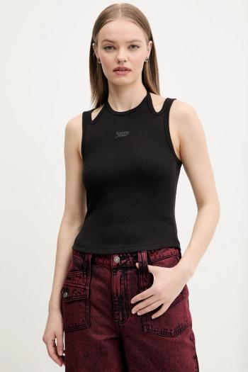 Top Tommy Jeans čierna farba, DW0DW20325