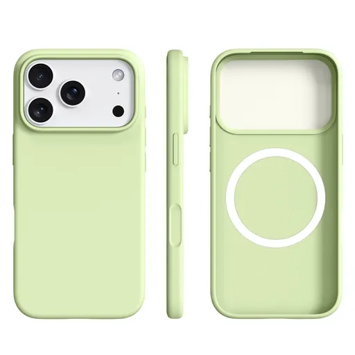 RUBBER MAGSAFE Silikónový kryt pre Apple iPhone 17 Pro Max svetlozelený