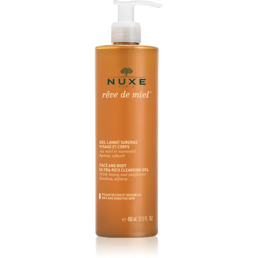 Nuxe Rêve de Miel Face and Body Ultra-Rich Cleansing Gel čistiaci gél pre suchú a citlivú pokožku 400 ml