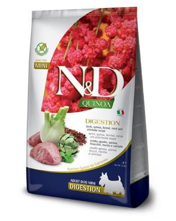 Farmina N&D dog QUINOA (GF) adult mini,digestion, lamb granule pre psy 800g