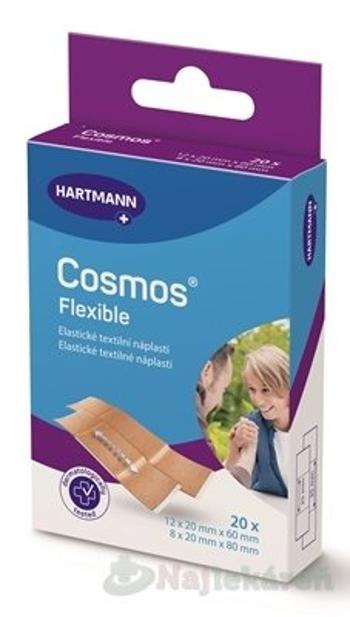 COSMOS Pružná náplasť na rany elastická textilná, 2 veľ. 20ks