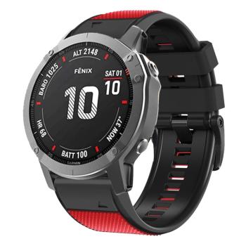 ROUGH Remienok pre Garmin Fenix 7 Pro / 7 Pro Solar / 7 Pro Sapphire čierny-červený