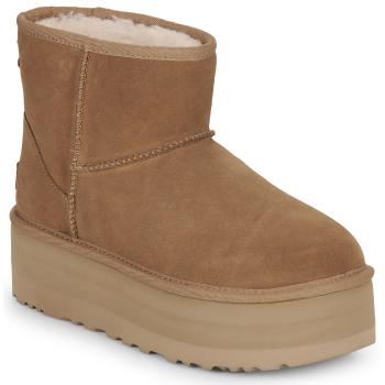 UGG  W CLASSIC MINI PLATFORM  Polokozačky Hnedá