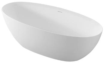 Voľne stojaca vaňa Polysan NOYA 170x76 cm solid surface ľavá aj pravá orientácia biela matná 92330