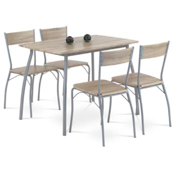 Jedálenský set so 4 stoličkami Autronic 110x76 cm hnedý MDF HANS SON
