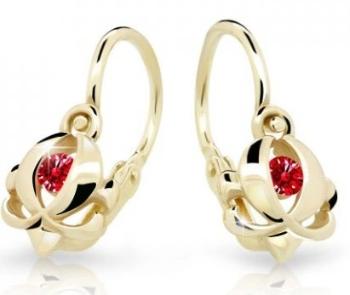 Cutie Jewellery Zlaté detské náušnice C2218-10-X-1 červená